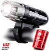 SHARK 550R - USB Rechargeable Bike Light Set
